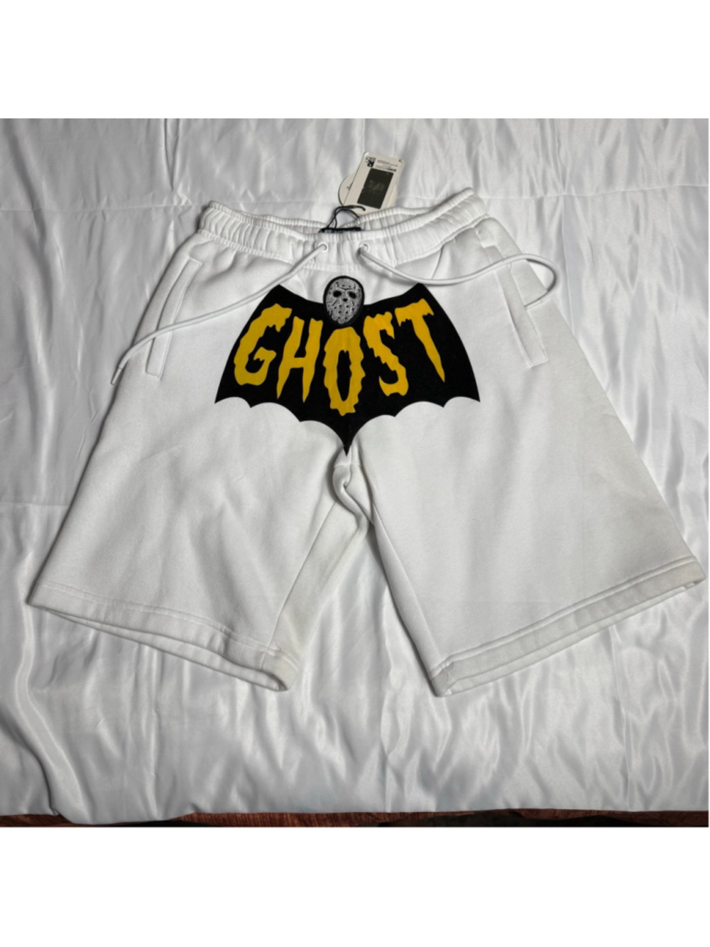 Men's ROKU STUDIOS Athletic Shorts S White Yellow Ghost